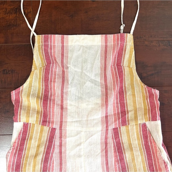 RIP CURL Golden Days Stripe Romper In Bone Open Back Size Medium - Picture 4 of 11